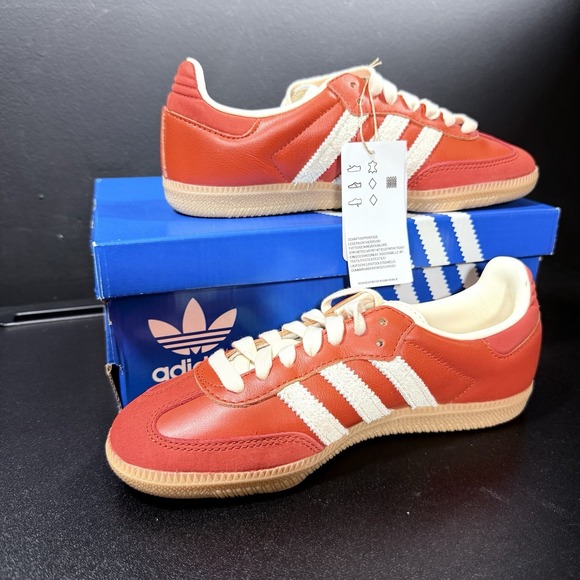 Adidas Samba OG Lifestyle Shoes Collegiate Orange Cream Womens Size 5.5 - JI2737 - Picture 4 of 16